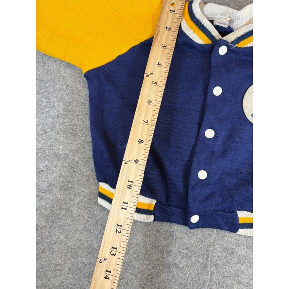 VTG Milwaukee Brewers MLB Baseball Jacket Boys Toddler 4T Blue Yellow Sportswear - Picture 6 of 7